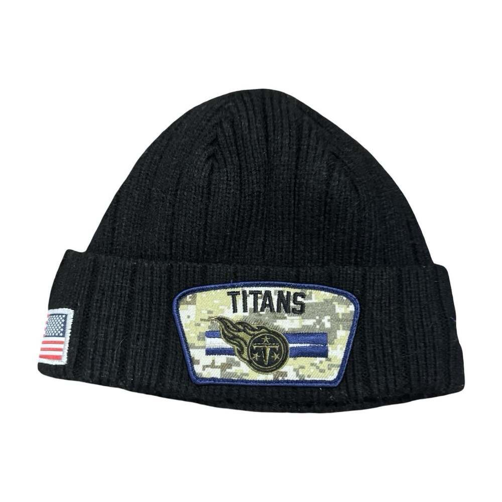 NFL Tennessee Titans Youth Knit Beanie Black Salute to Service Cuffed Hat